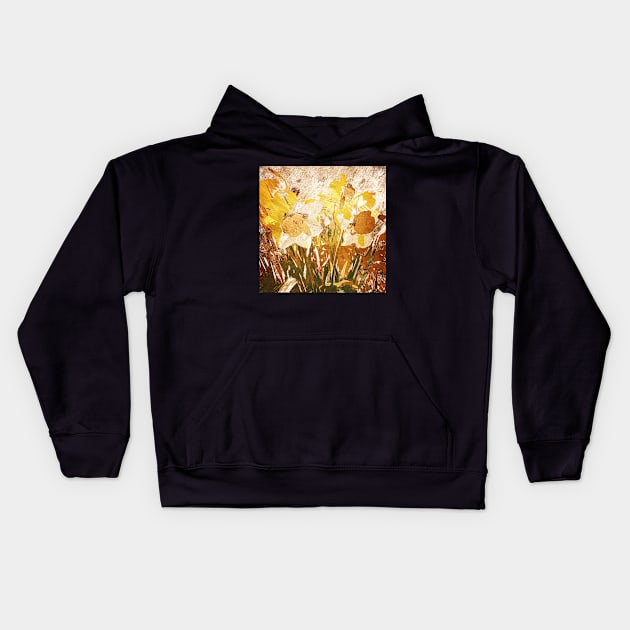 Narcissus Semi-abstract Collage Kids Hoodie by WesternExposure